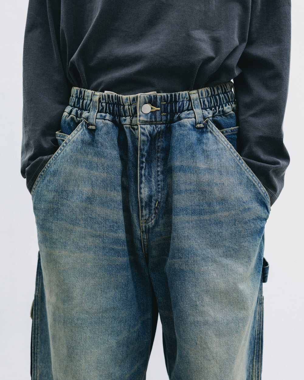 CLESSTE / Vintage Dyed Selvedge Denim Worker Pants (Vintage Indigo)