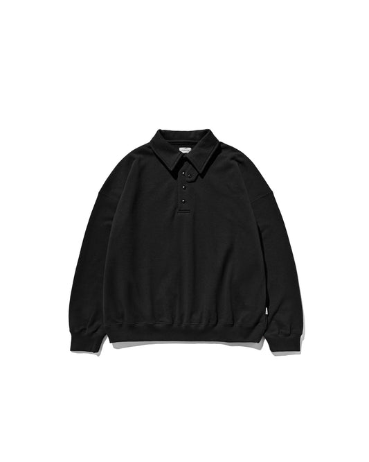 CLESSTE / Half Snap Sweat Shirt (Black)
