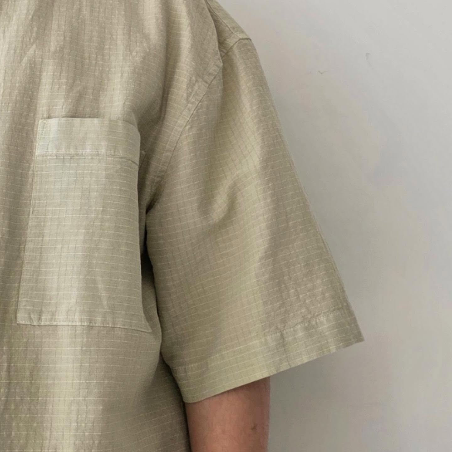 NOMAT / S/S Shirt Silk Cotton Ripstop (Mistgreen)