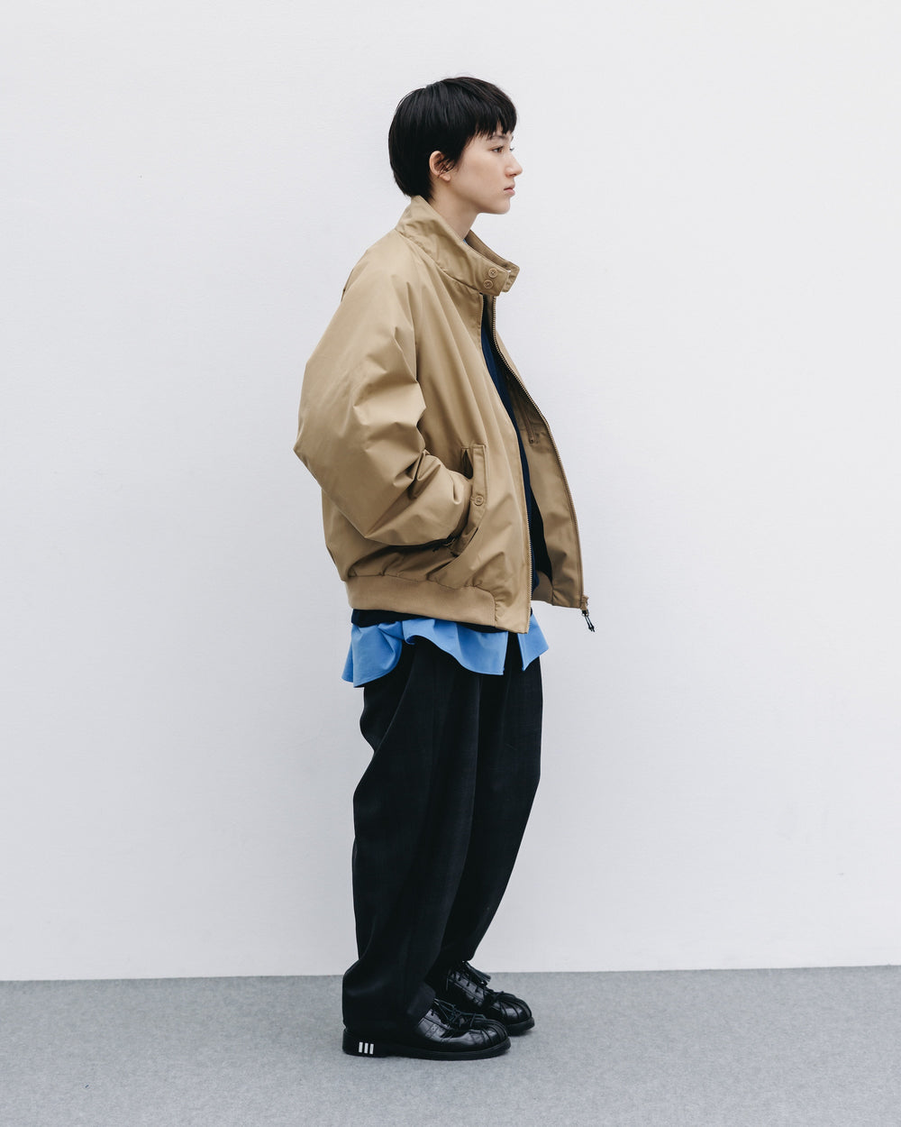 CLESSTE / +Phenix Windstopper® By Gore-Tex Labs Twill City Harrington Jacket (Carmel Beige)