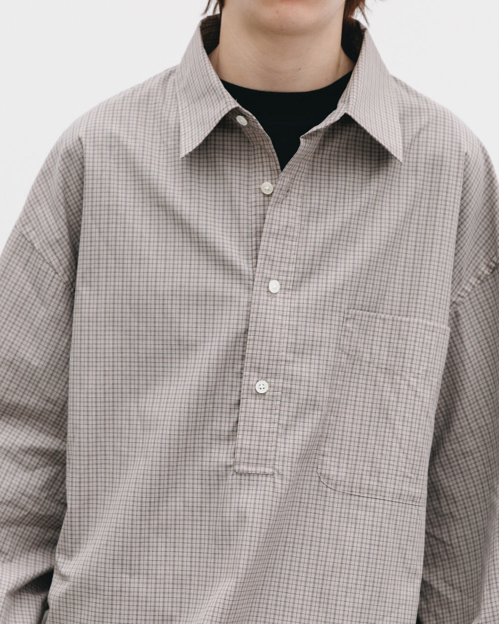 CLESSTE / Mini Plaid L/S Pullover Shirt (Beige)