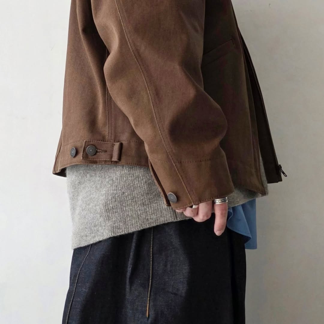 NOMAT / Cotton Hand Painted Zip Blouson