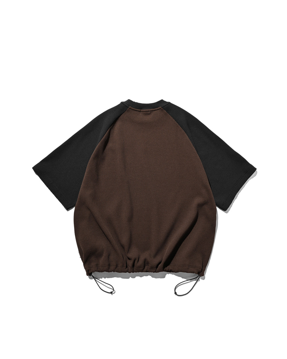 CLESSTE / City Light Thermal Raglan S/S T-Shirt With Drawstrings (Brown x Black)