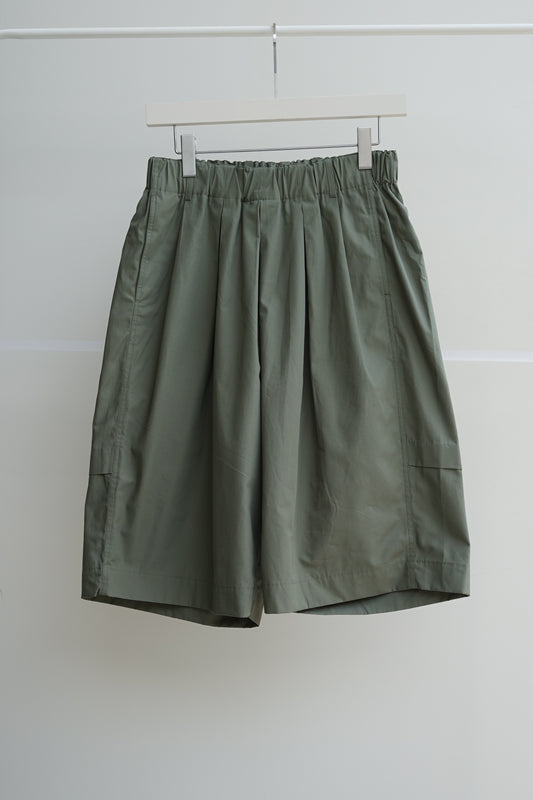 NONNOTTE / Pleat Dock Shorts Trousers (Mulled Basil)