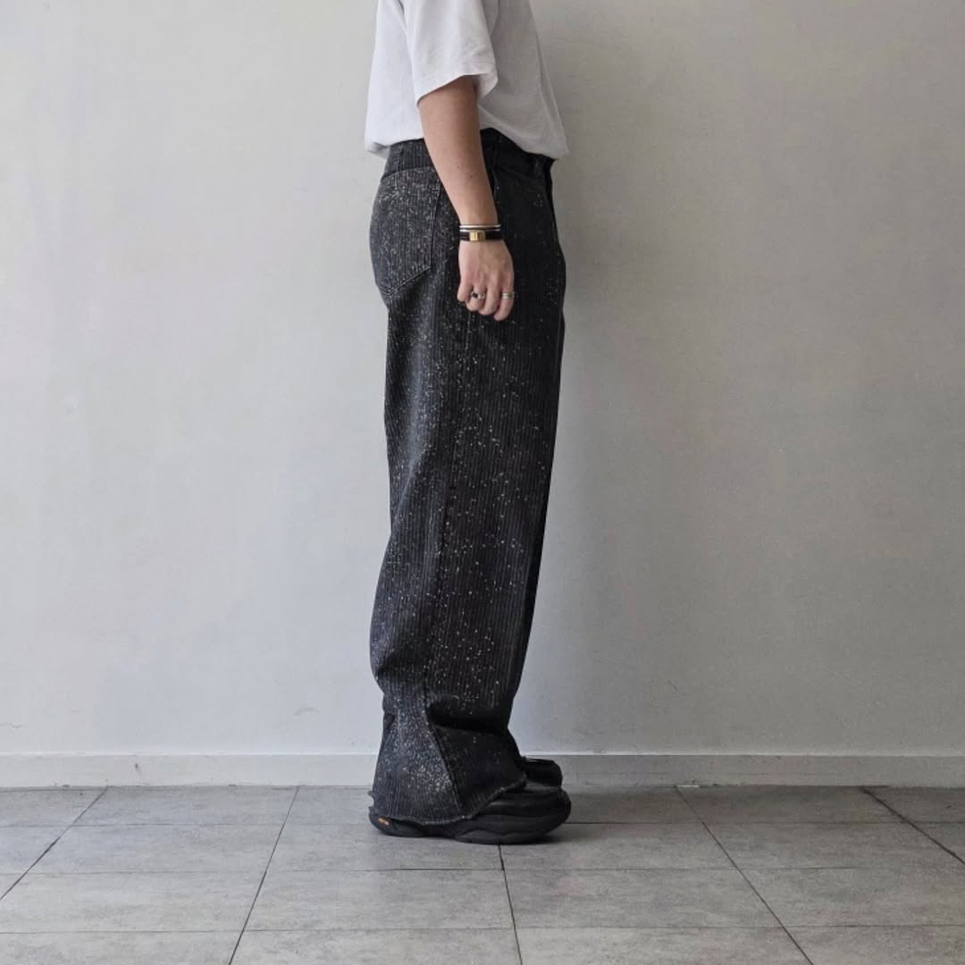 SABY / Tuck Baggy Type 2 - Stripe Denim Splash Vintage Wash – Tree