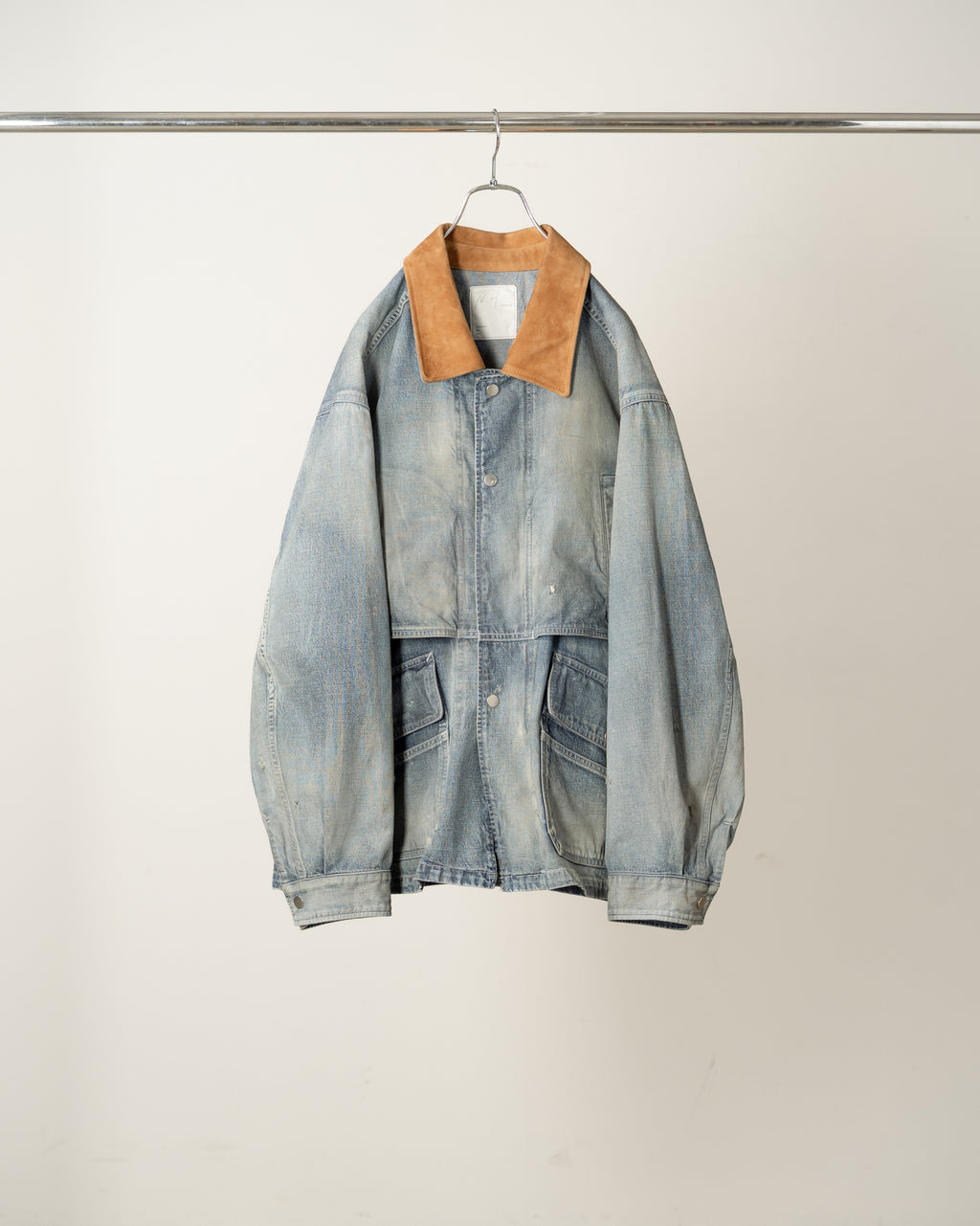 ANCELLM / Aging Denim Half Jacket (Indigo)
