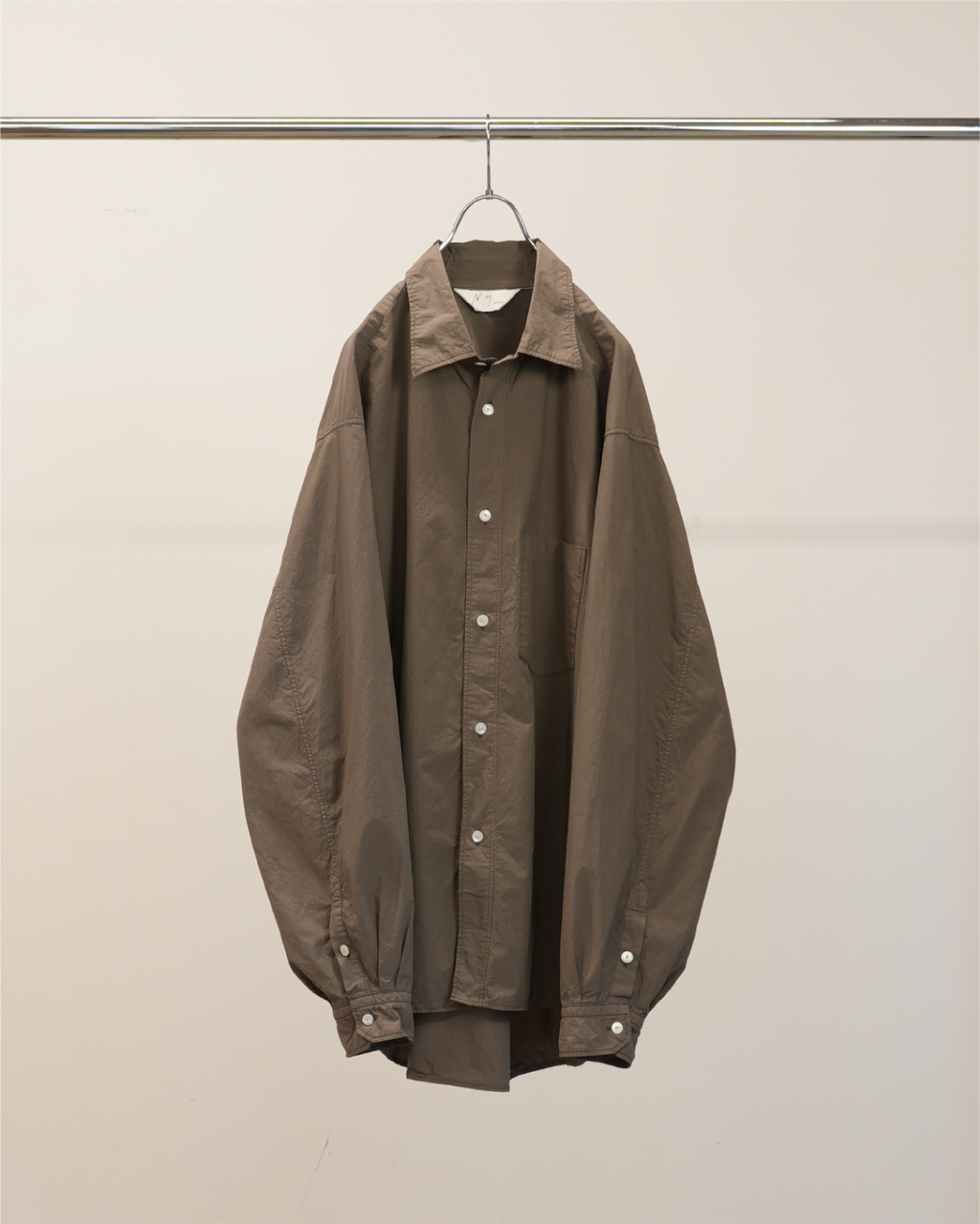 ANCELLM / Shrink Over Shirt (D.Brown)