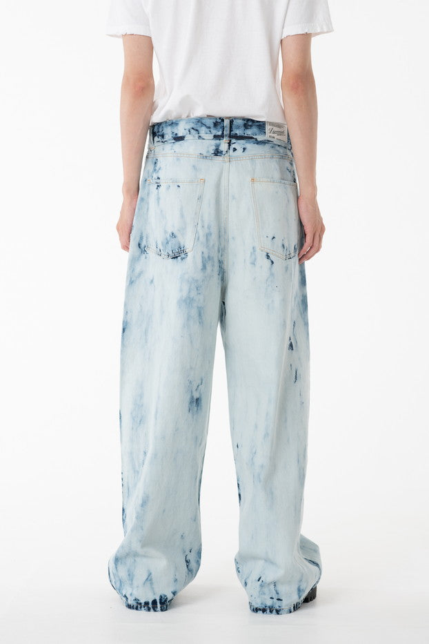 DISCOVERED / Bleach Denim Pants (Indigo)