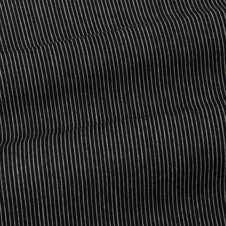 KANEMASA PHIL / 32G Wool Stripe SS Tee (Black)