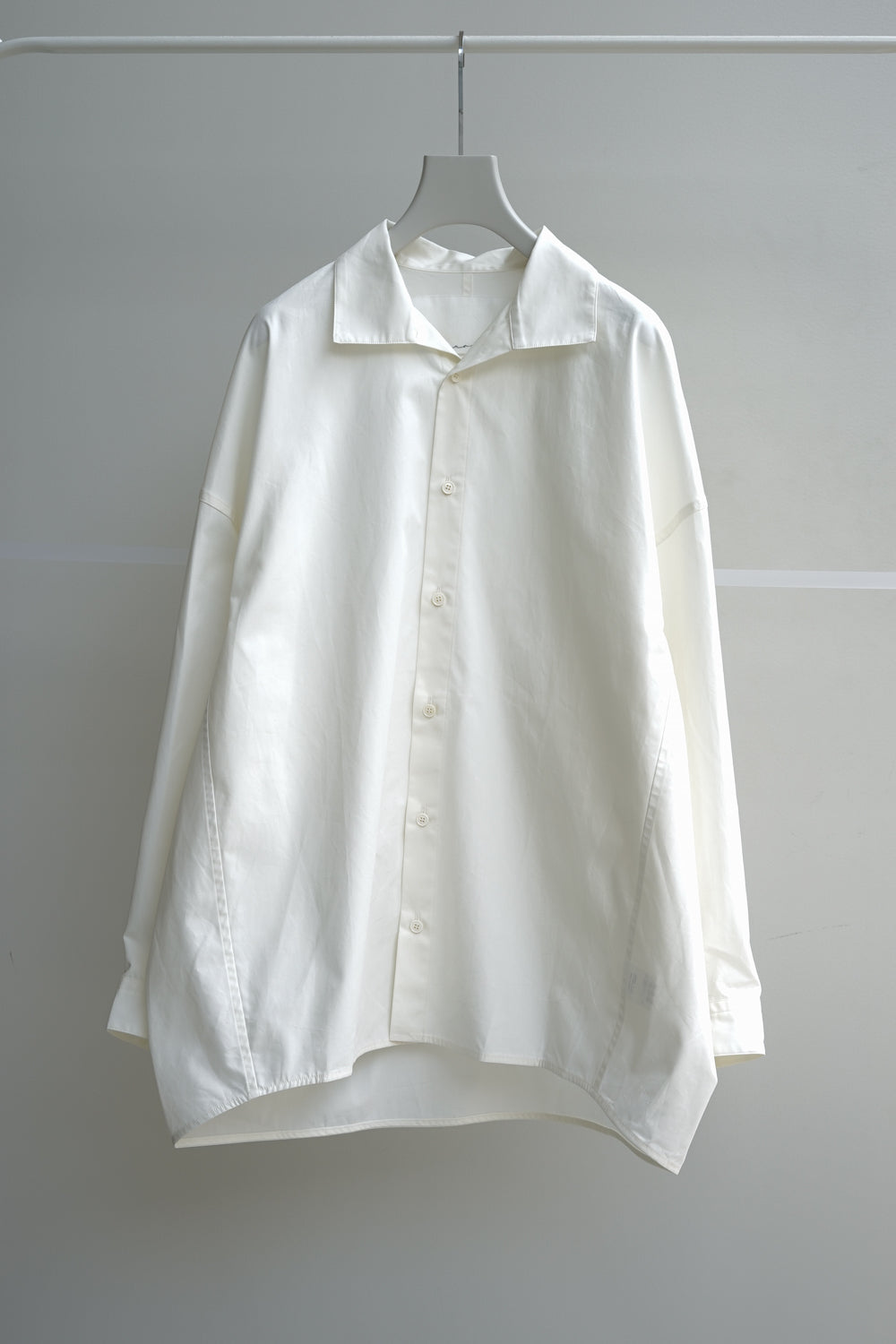 NONNOTTE / Draping Open Collar Shirt Type A (White)