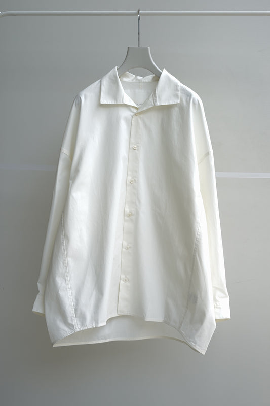 NONNOTTE / Draping Open Collar Shirt Type A (White)