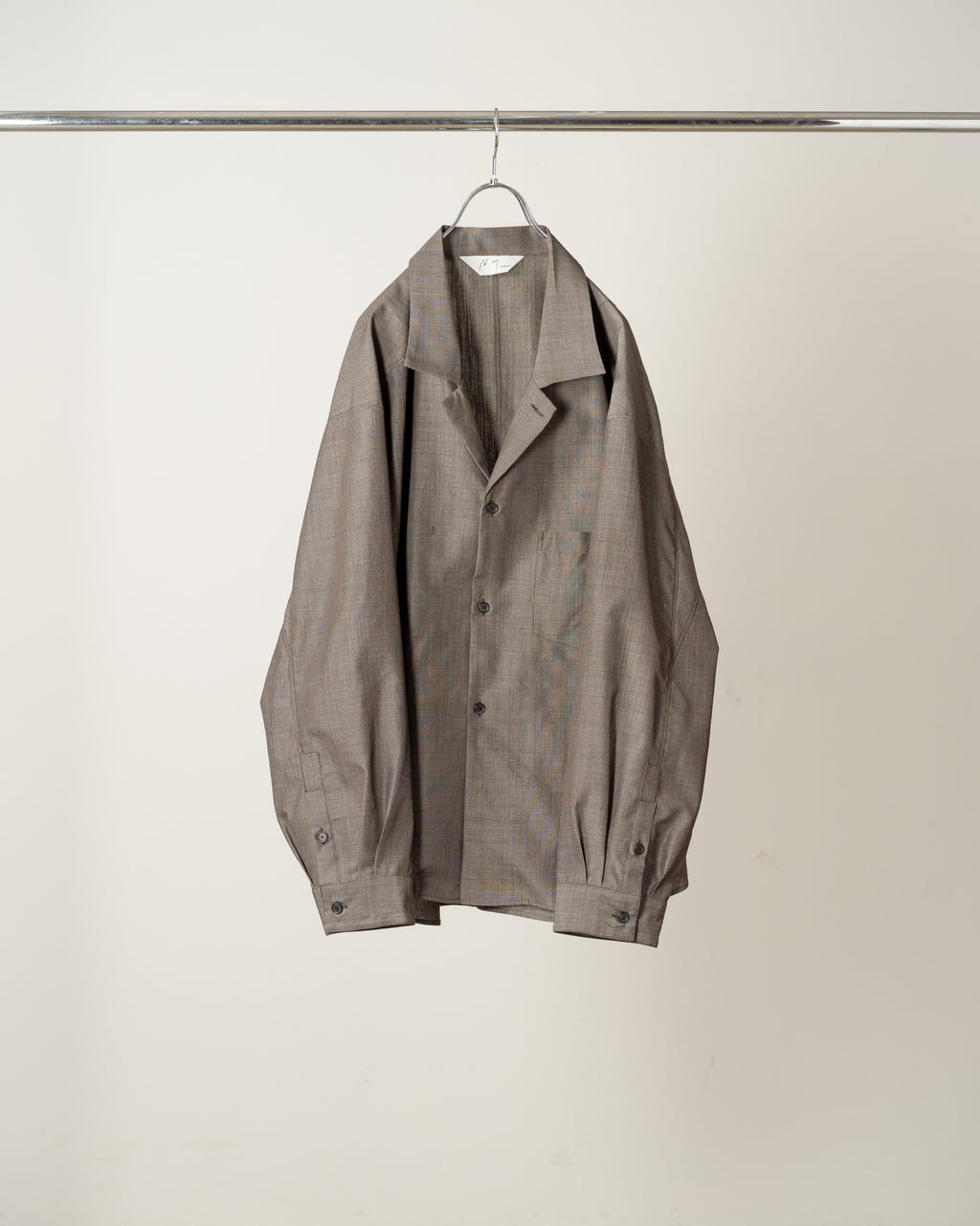 ANCELLM / Wool Hakeme Tailored Shirt (Brown)