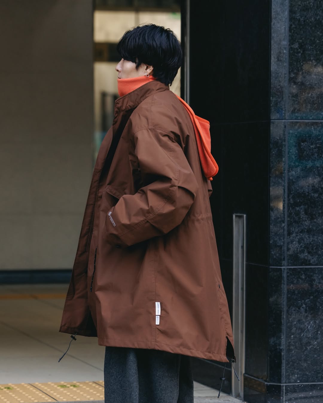 CLESSTE / +Phenix Windstopper ® By Gore-tex Labs City Fishtail Parka With Liner Jacket (Chocolate Brown)