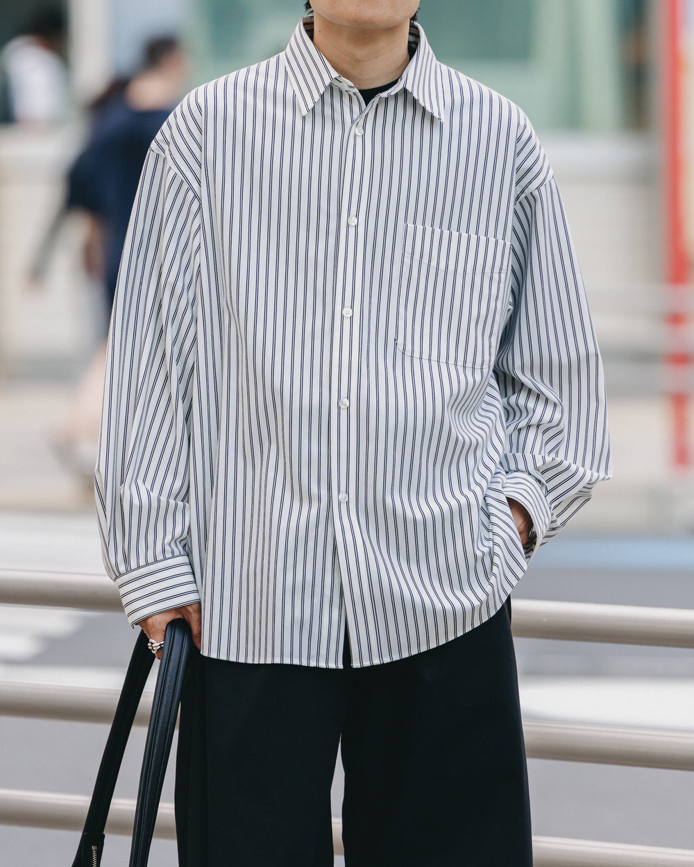 CLESSTE / 46G Knit Everyday L/S Shirt (White Stripe)