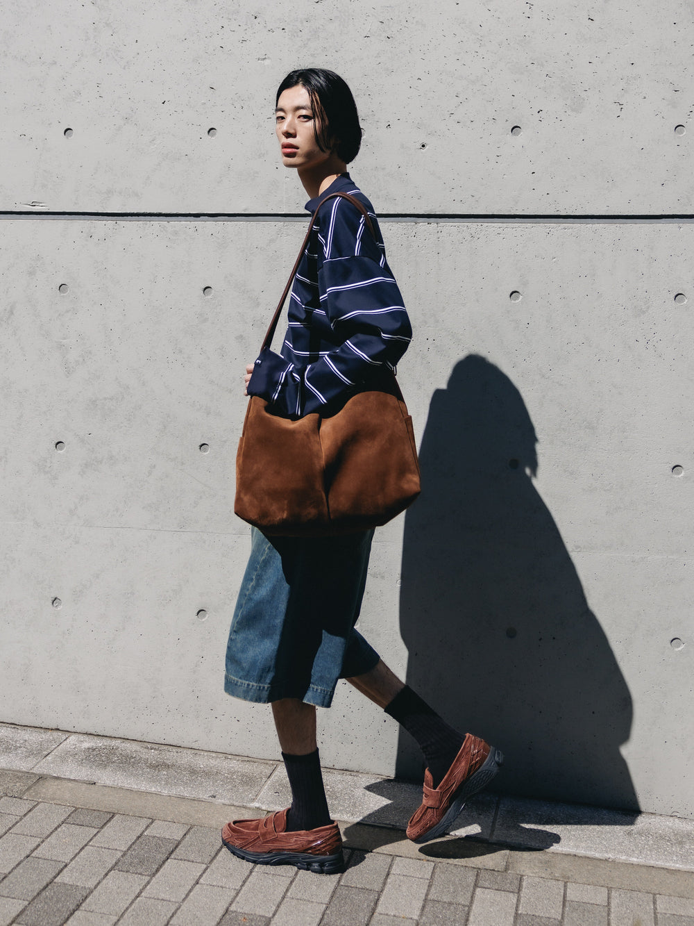 CLESSTE / Suede Nomad Bag (Brown)
