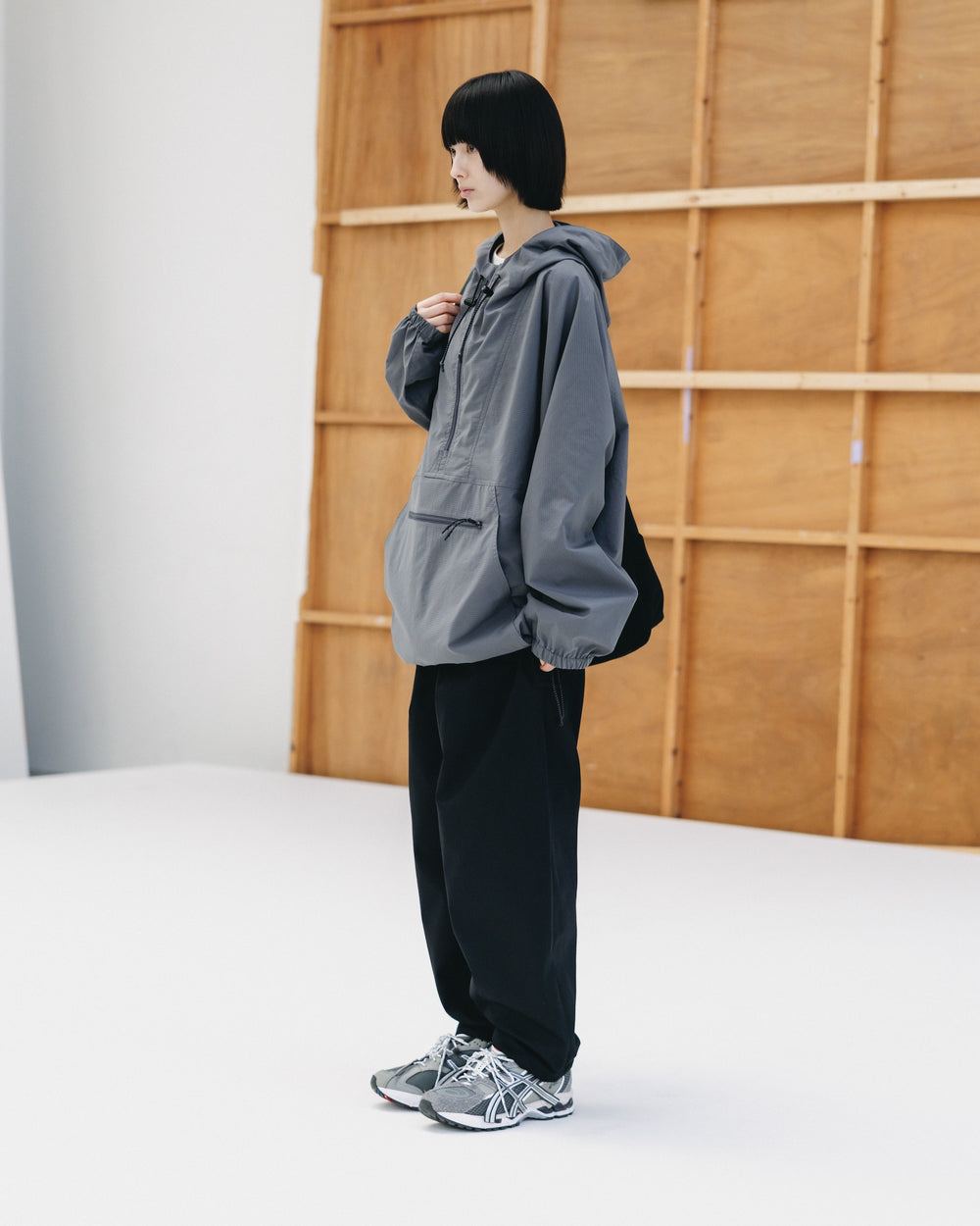 CLESSTE / Packable City Anorak Parka (Gray Mini Graph Check)