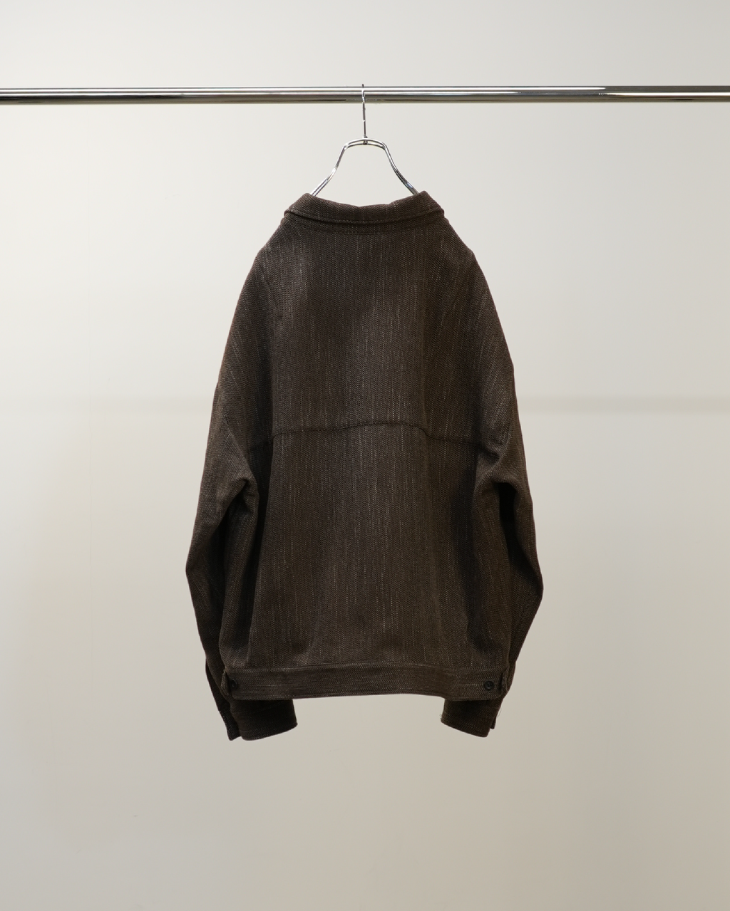 ANCELLM / Melange Wool Work Shirt Blouson (Brown)