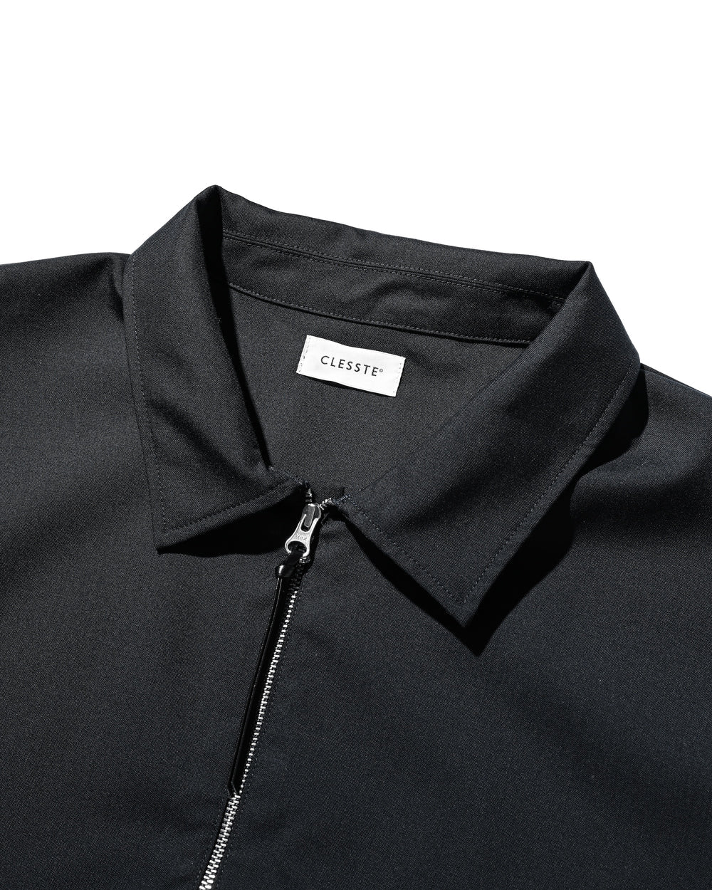 CLESSTE / Tropical Wool City S/S Half Zip Shirt (Navy)