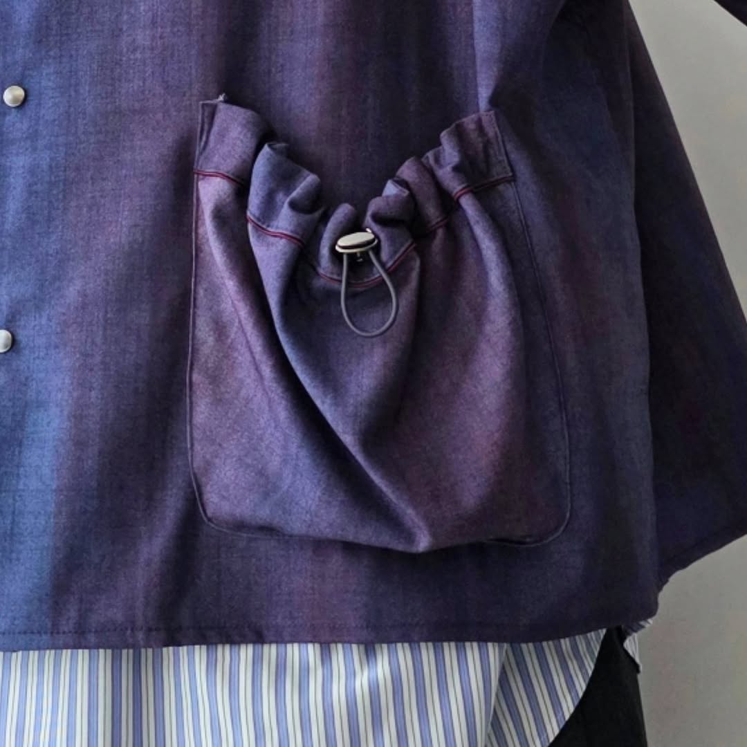 THE JEAN PIERRE / Urban Wool Tech Pyjama Shirt (Bordeaux)