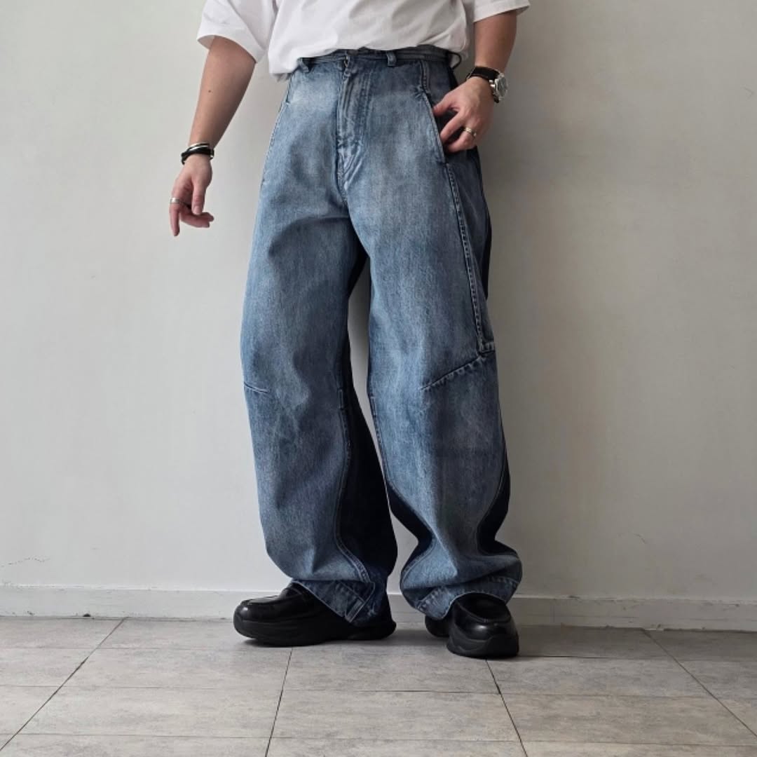NOMAT / 2 Tone Denim Curved Pt