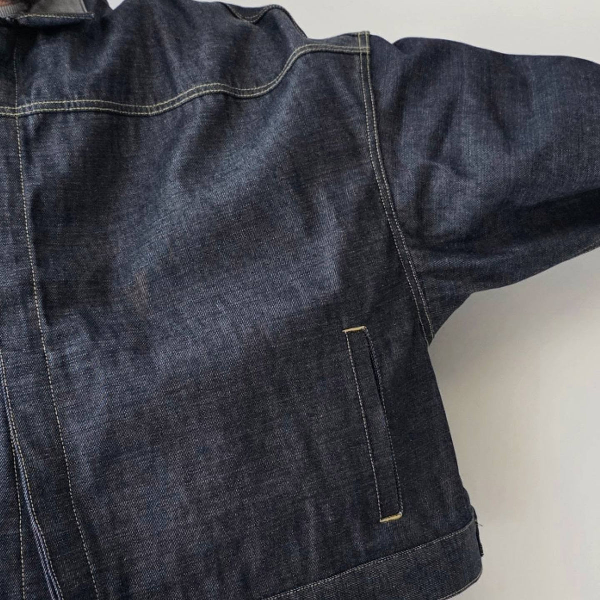 THE JEAN PIERRE / Leather Collar 11XL Denim Trucker
