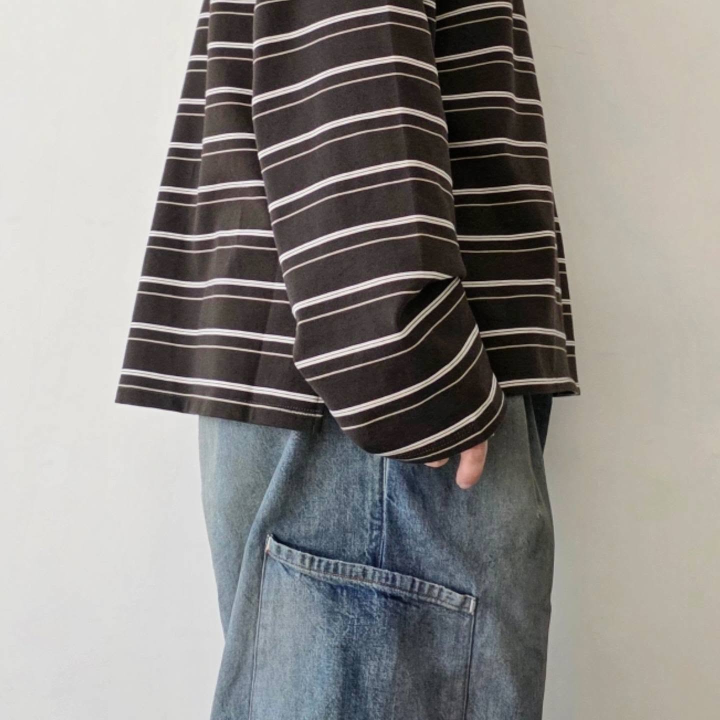 ANCELLM / Border LS T-Shirt (Black)