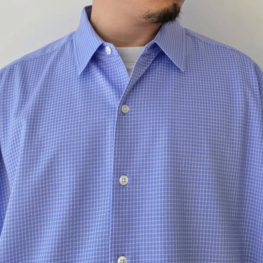 KANEMASA PHIL / 36g Atmosphere Check Shirt (Zenith Purple)