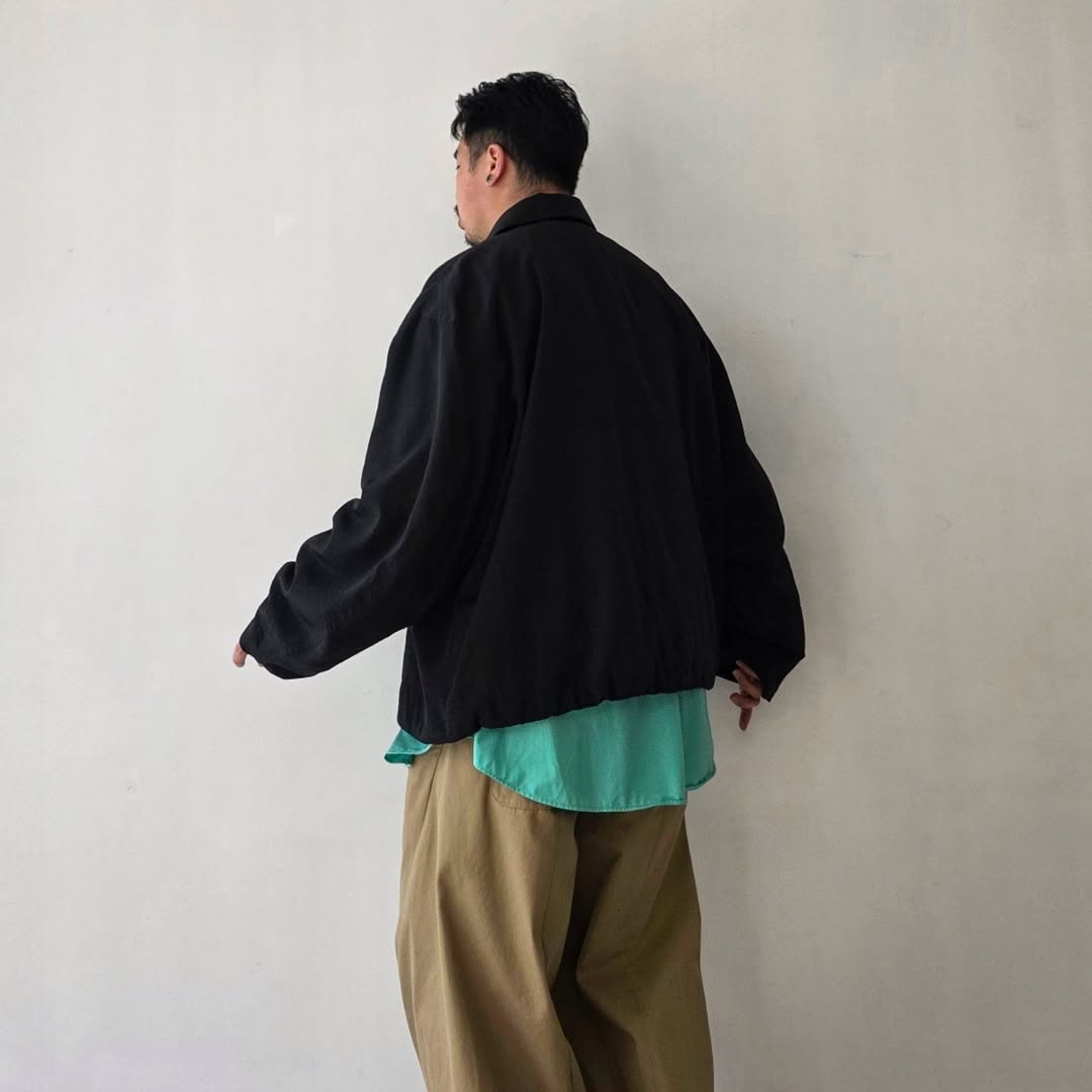 BLANC YM / Salt Shrink Cupro Work Jkt (Black)