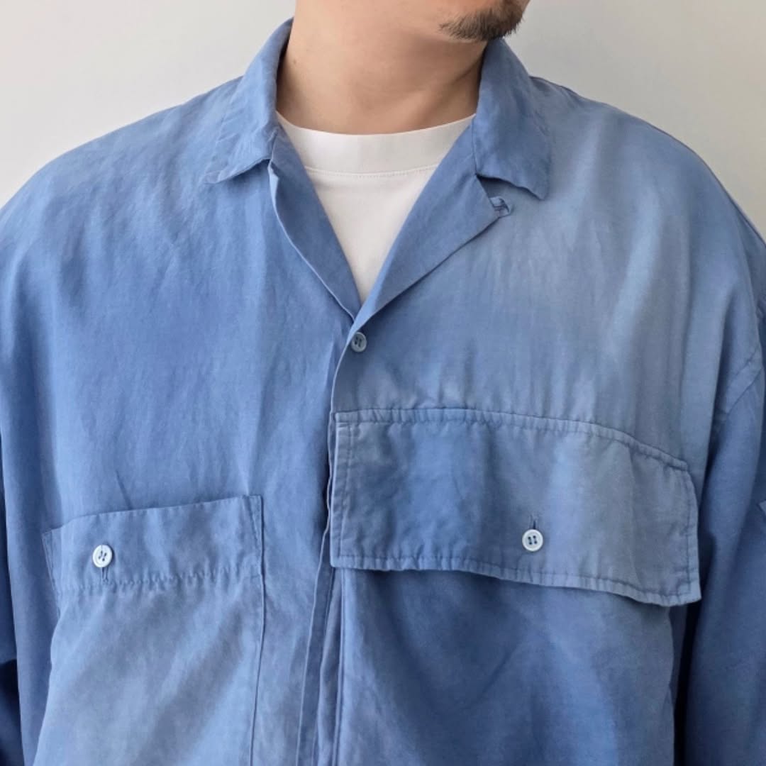 THE JEAN PIERRE / Fade Silk BETA SS Shirt (Fade Sax)