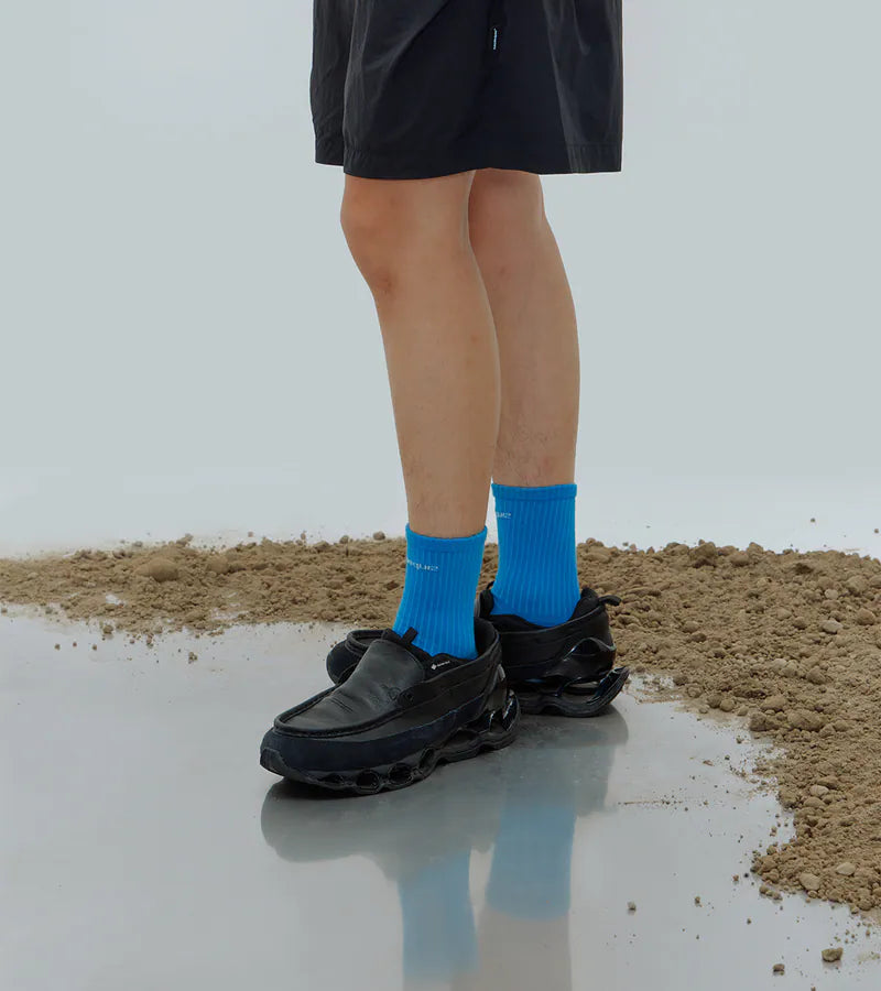 NOZZLEQUIZ / Glint Blue - Essential Casual socks