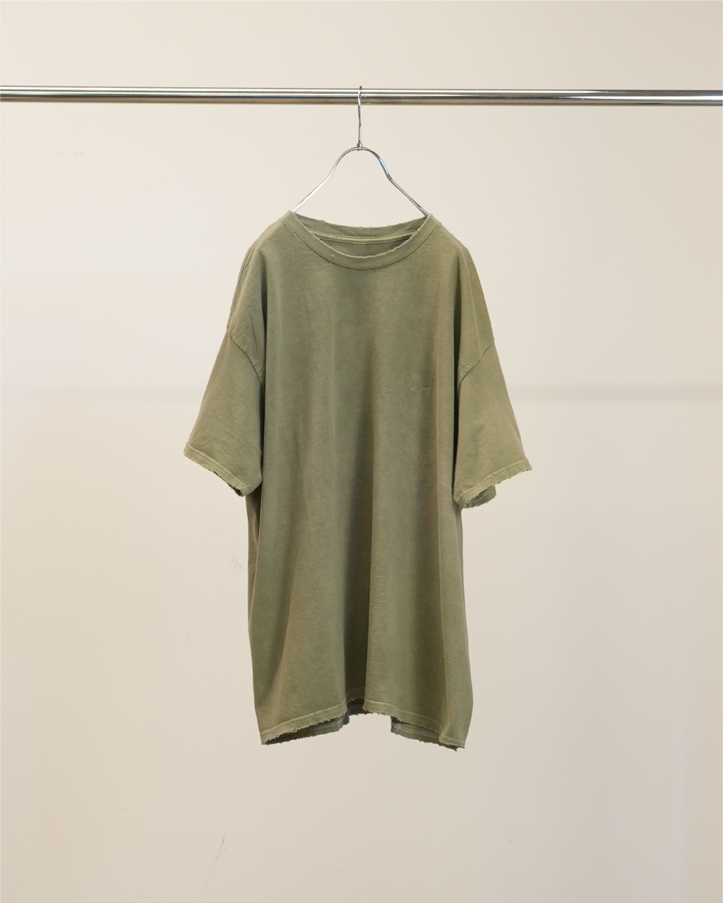 ANCELLM / Embroidery T-Shirt  (Graymint)
