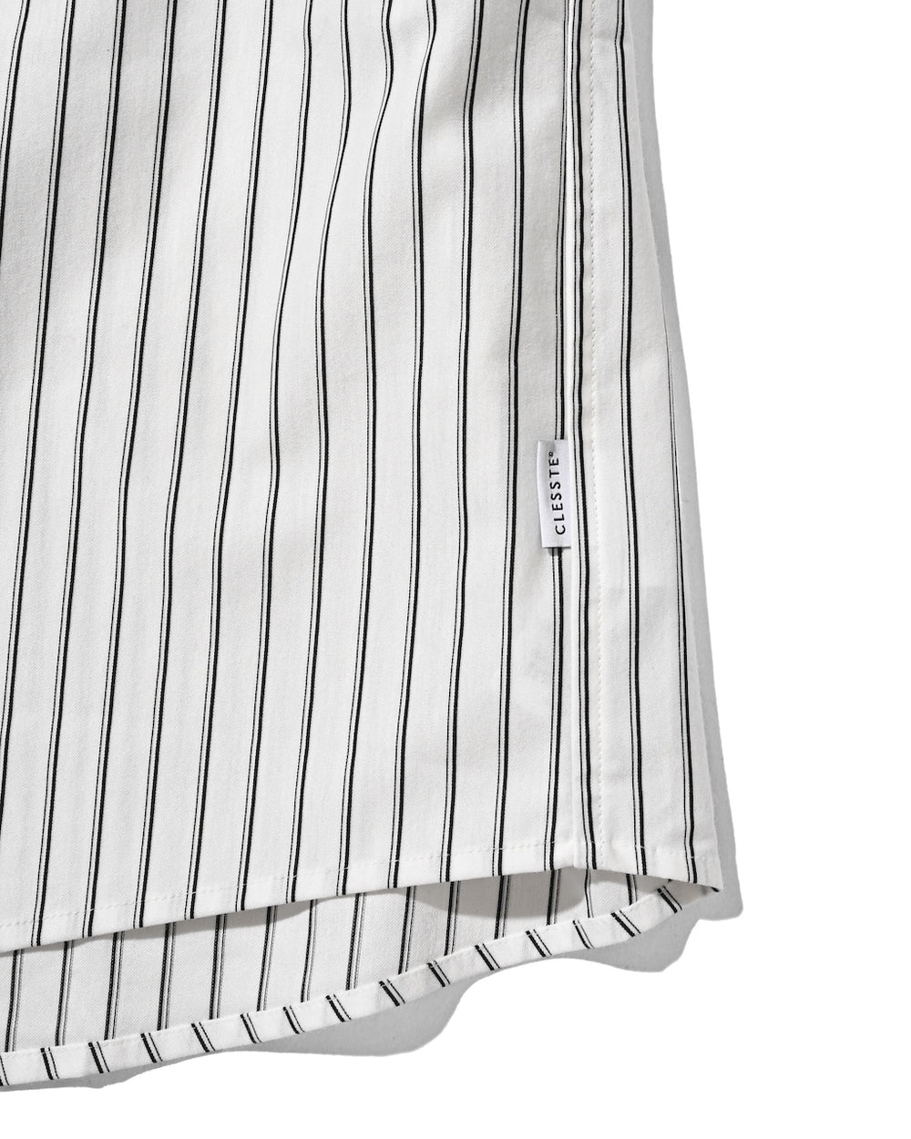 CLESSTE / Thick/Thin Stripe 46G Knit Everyday S/S Shirt (White Stripe)