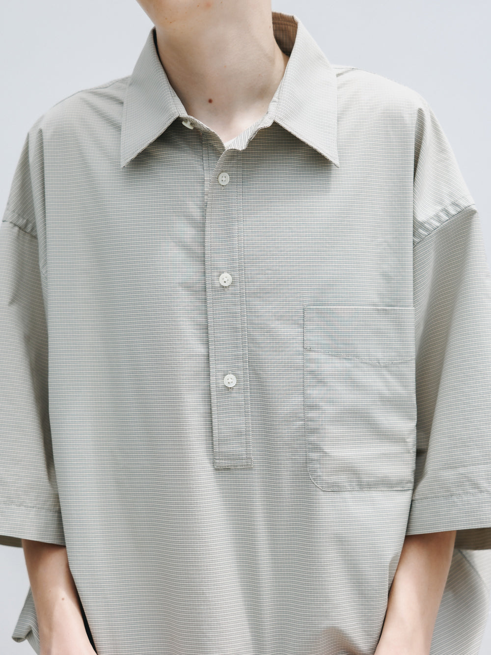 CLESSTE / Mini Plaid S/S Pullover Shirt (Beige)