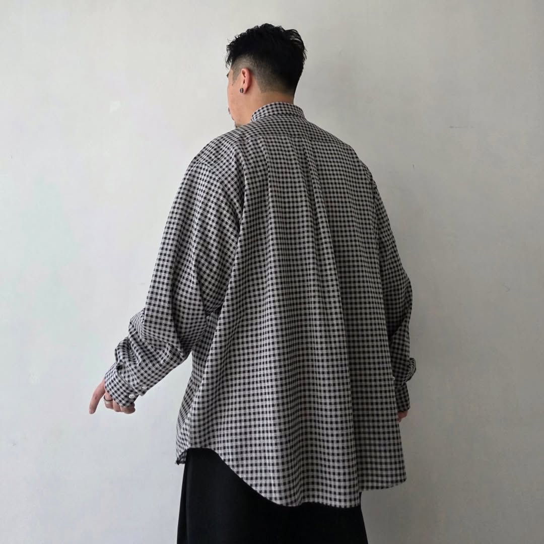 KANEMASA PHIL / 36g Atmosphere Check Shirt (Davos White)