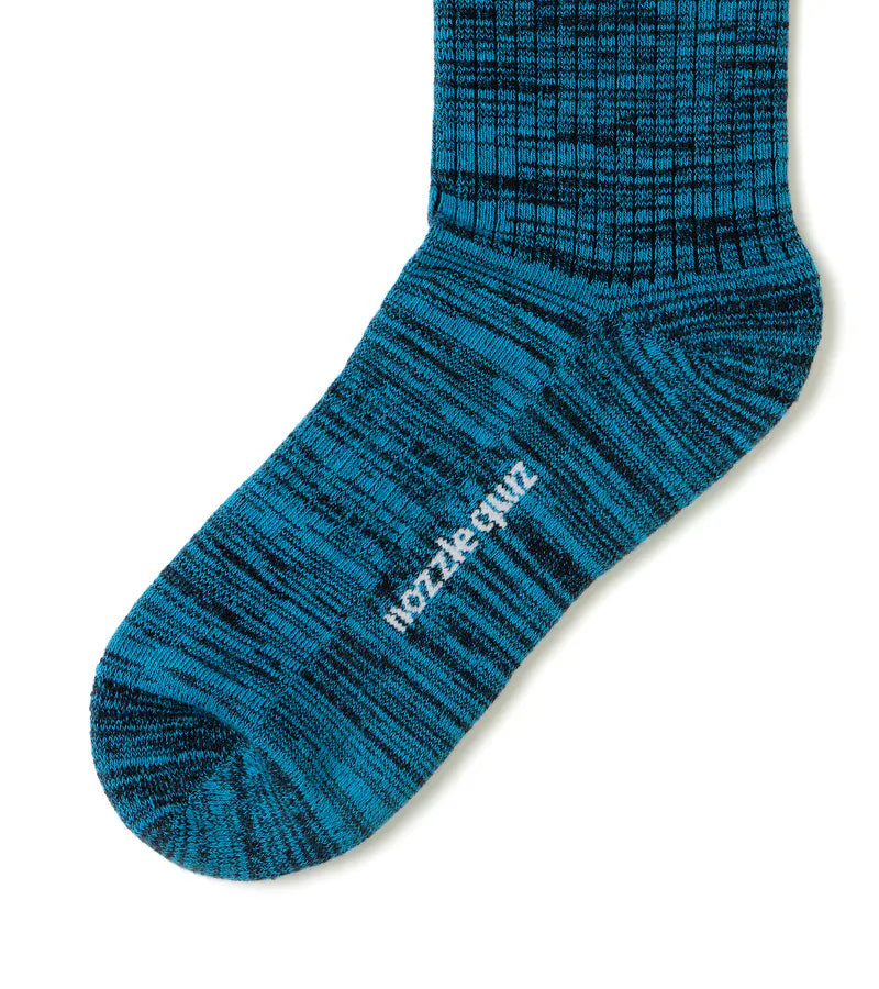NOZZLEQUIZ / Burst Blue - Essential Mid Socks