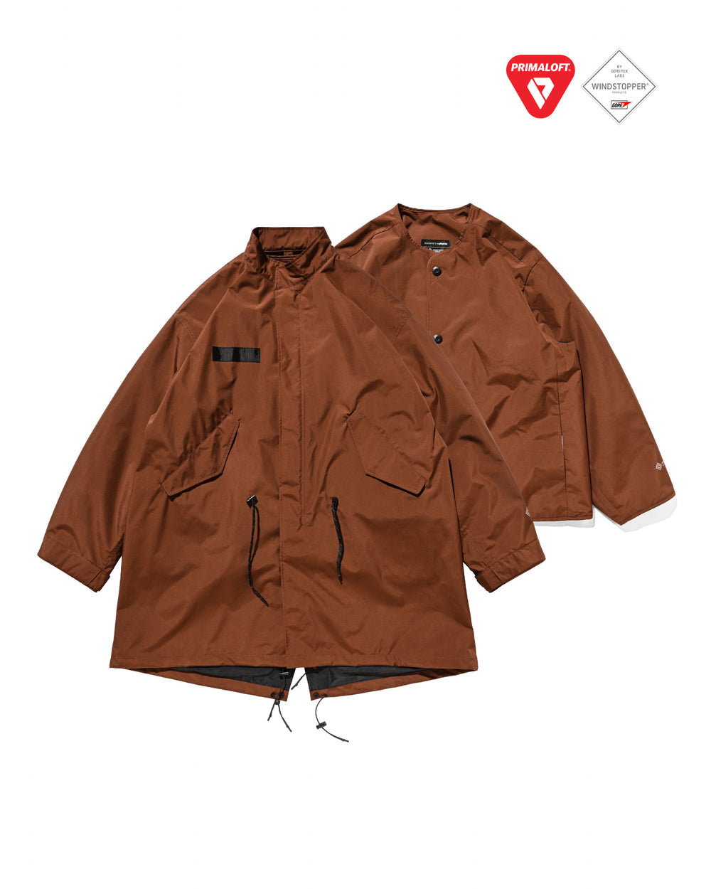 CLESSTE / +Phenix Windstopper ® By Gore-tex Labs City Fishtail Parka With Liner Jacket (Chocolate Brown)