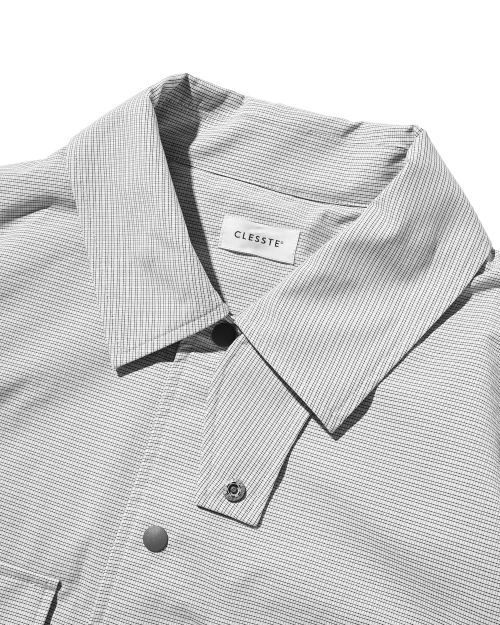 CLESSTE / Graph Check Wading S/S Shirt Jacket (White x Black)