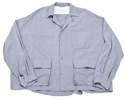 THE JEAN PIERRE / Safari Linen Shirt (Greige Dax)