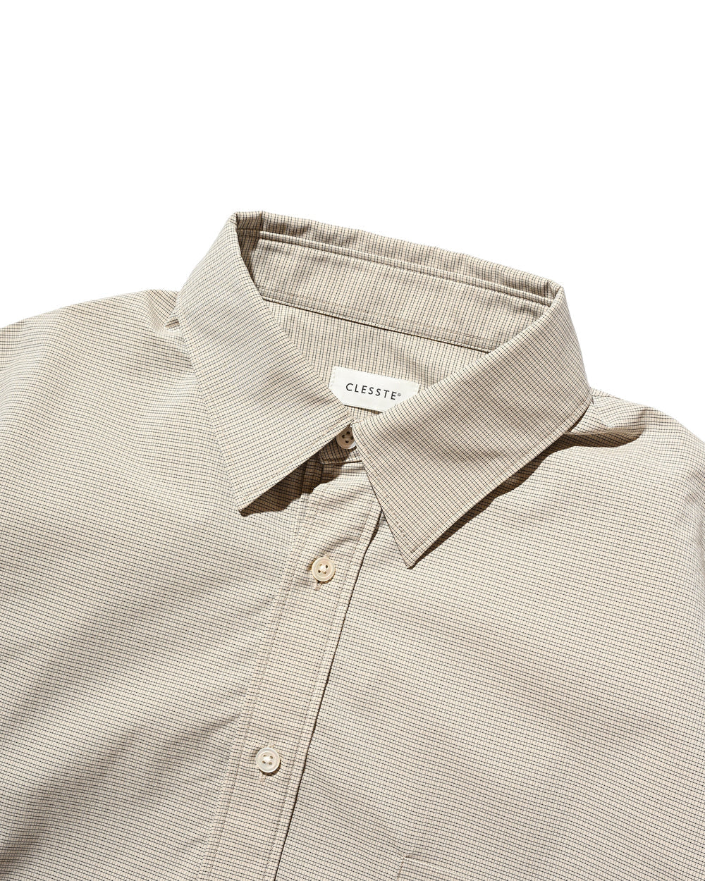 CLESSTE / Mini Plaid S/S Pullover Shirt (Beige)