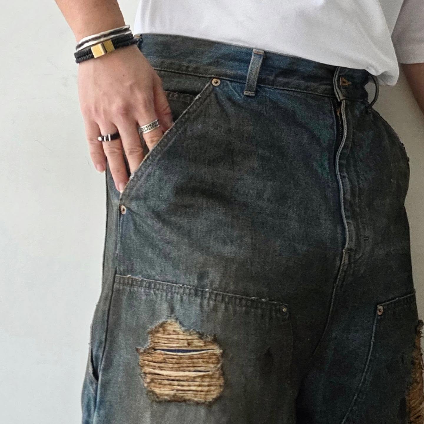 DISCOVERED / Double Knee Denim Shorts (Indigo)