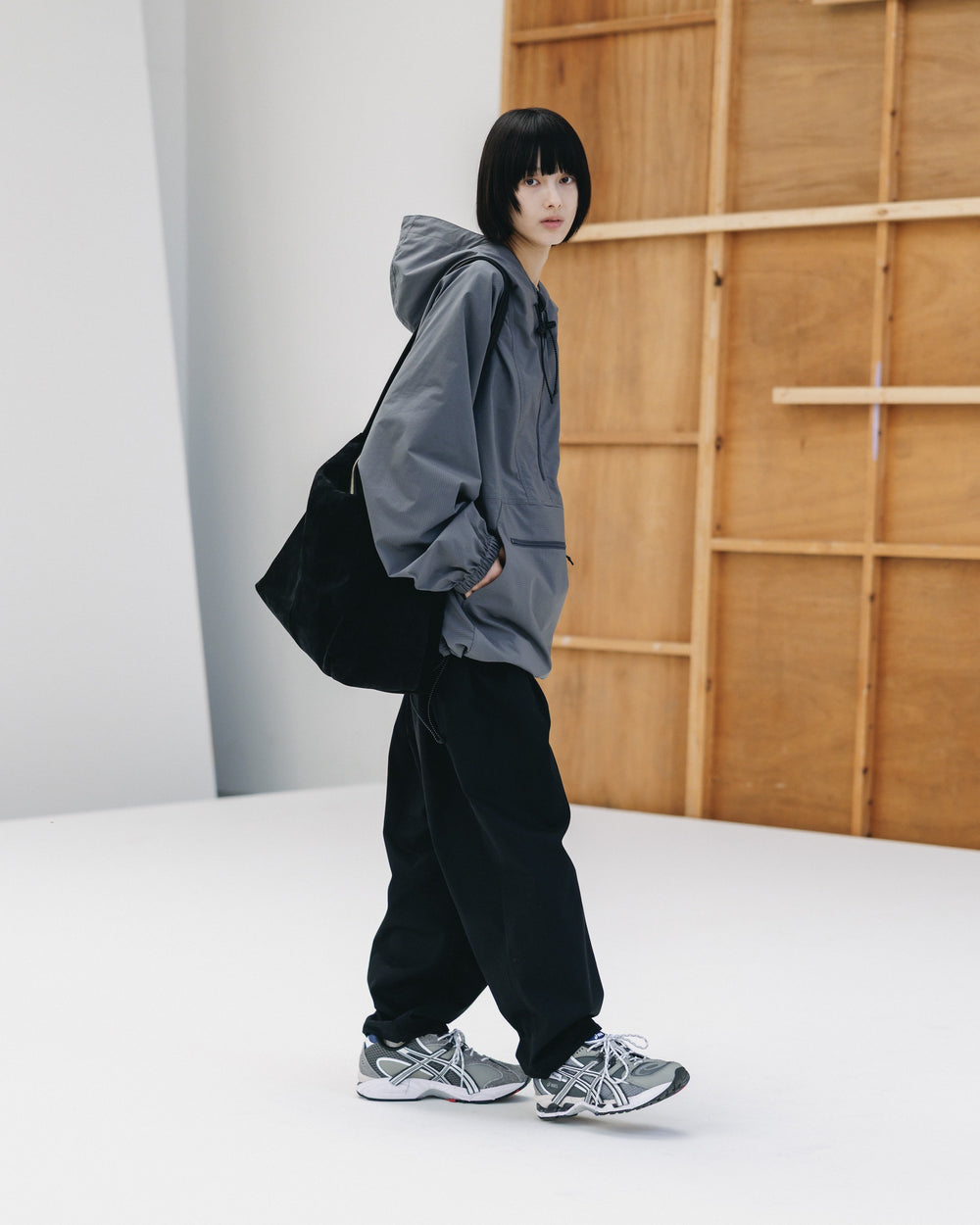 CLESSTE / Packable City Anorak Parka (Gray Mini Graph Check)