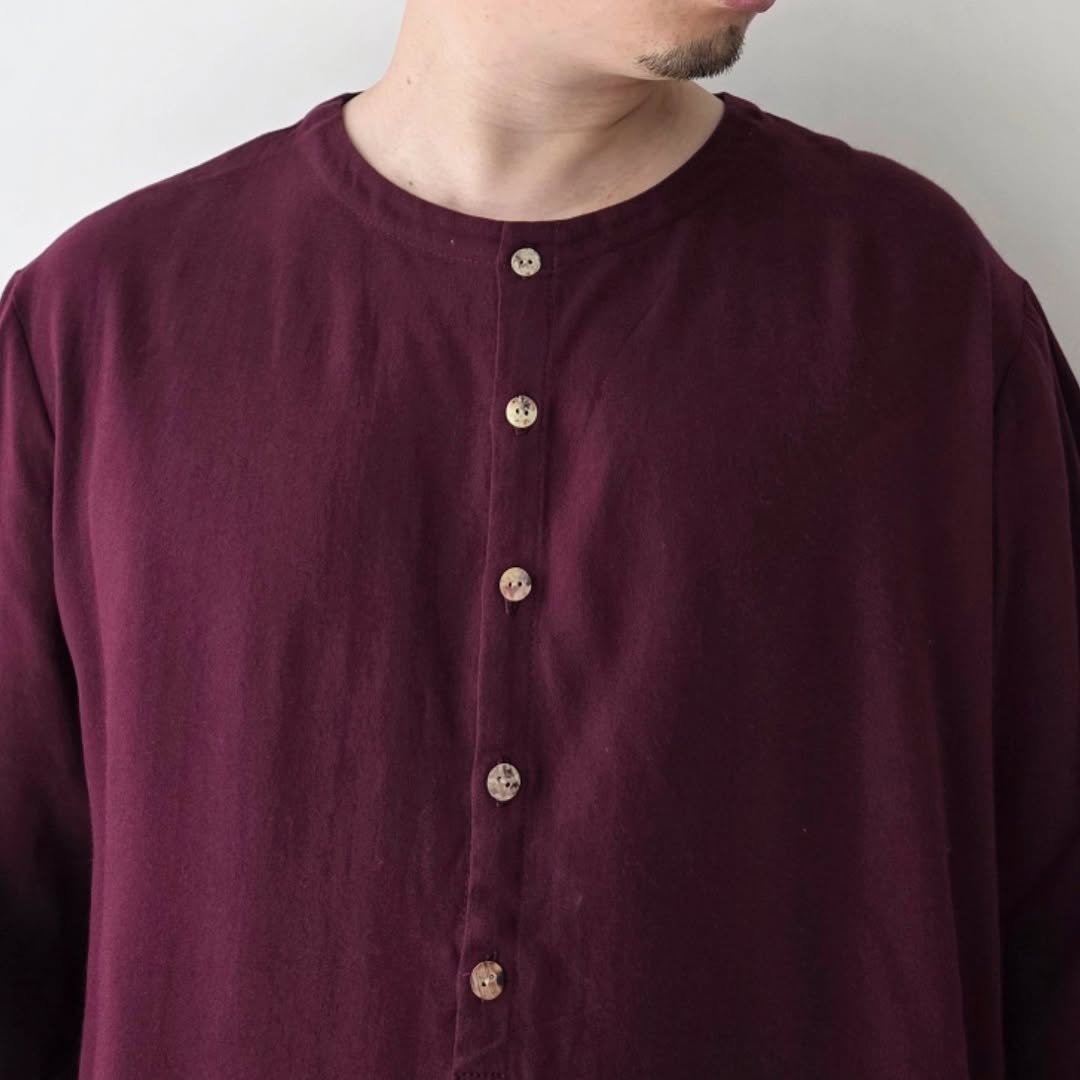 SABY / Bamboo Amuzen H-N Shirts (Burgundy)