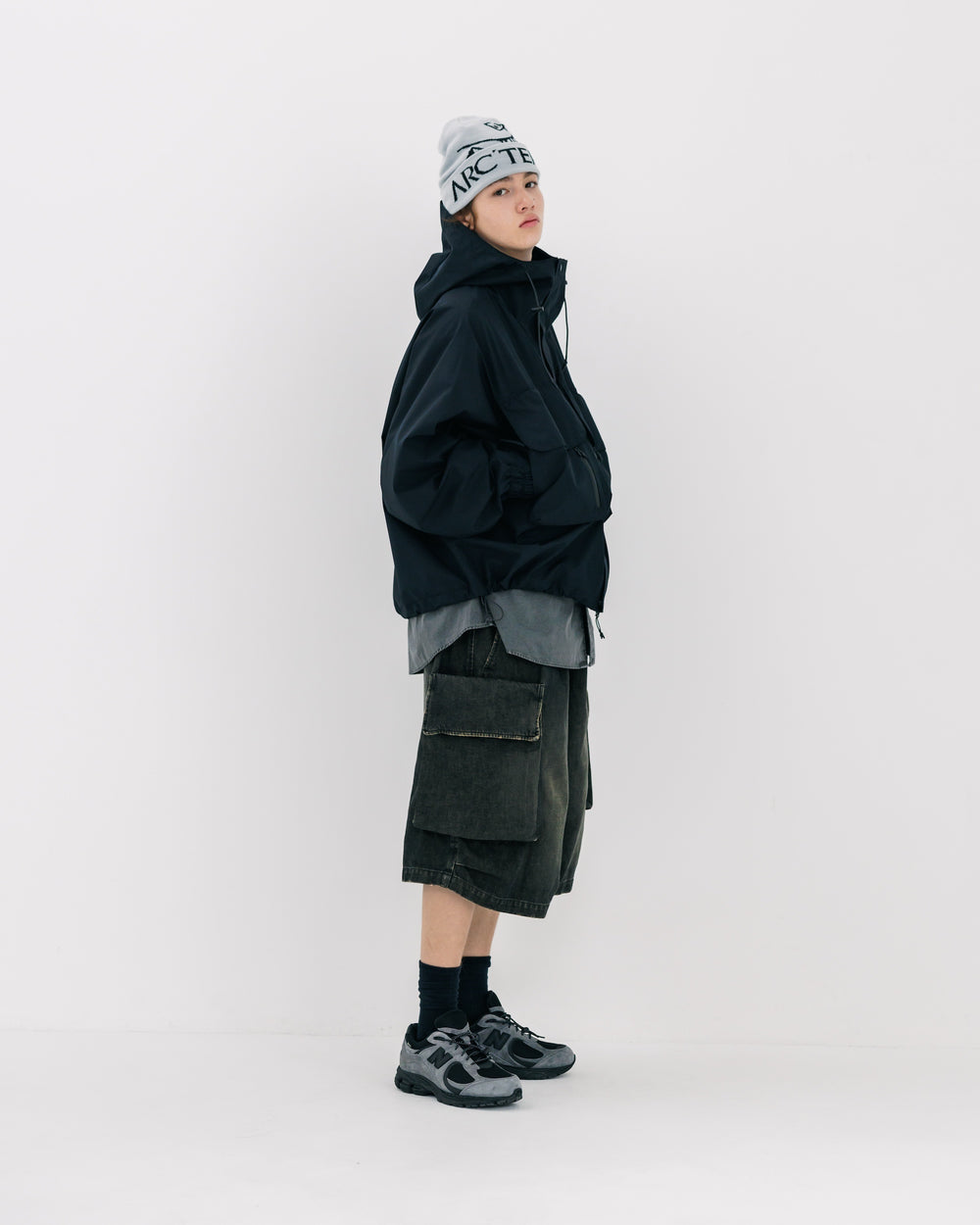 CLESSTE / Vintage Dyed Selvedge Denim City Military Half Pants (Vintage Black)