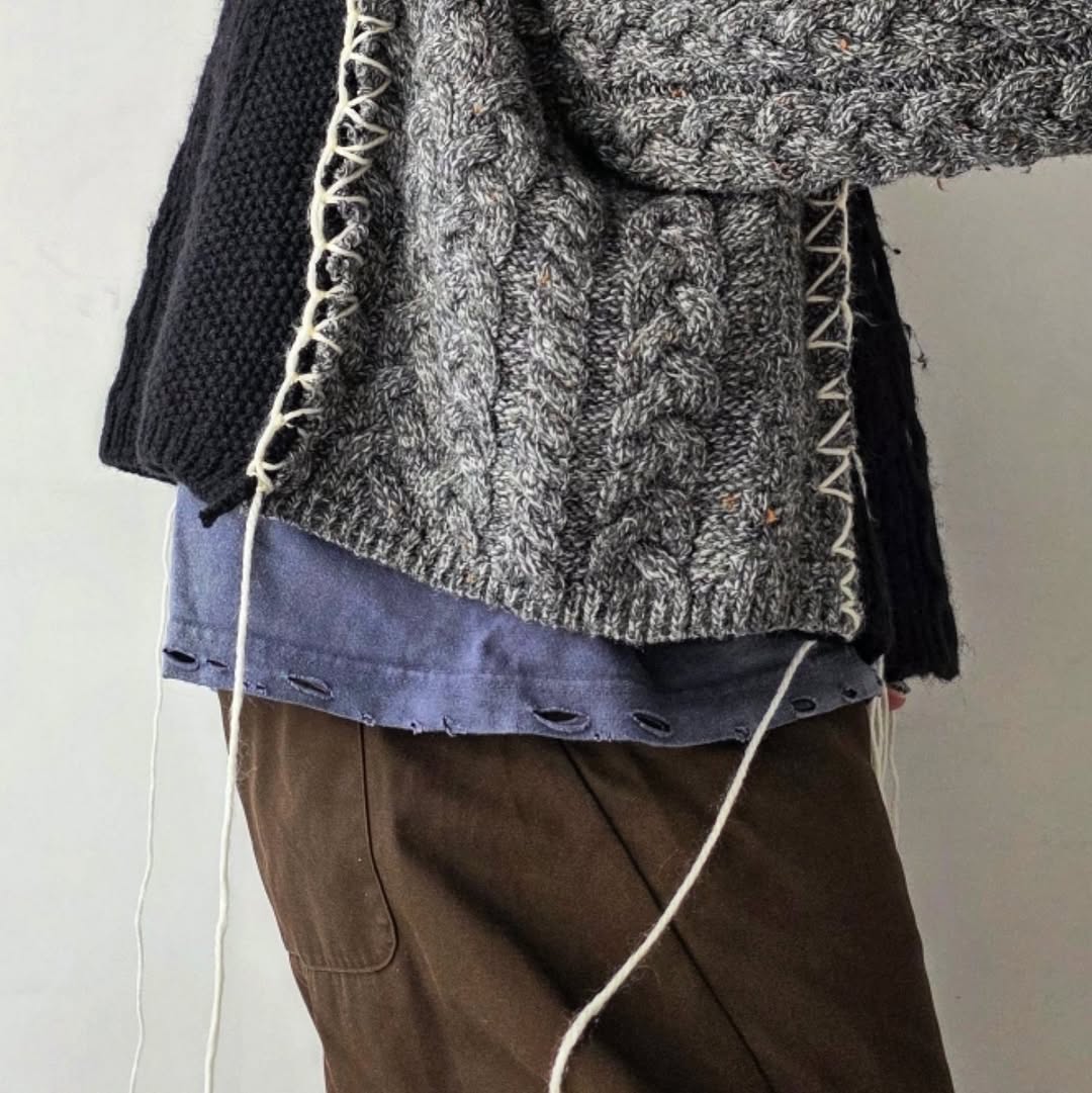 DISCOVERED / Hand Embroidery Fisherman Knit (B)
