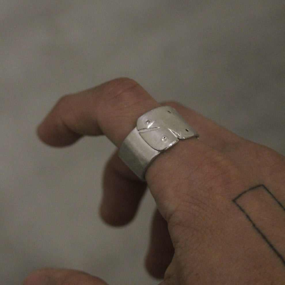 GIFT HAND / Mechanical Ring 01 - 925 Sterling Silver