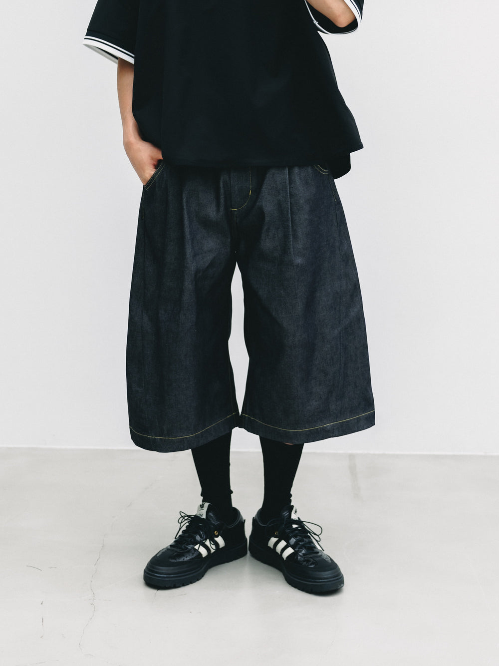 CLESSTE / Selvedge Denim City Baggy Half Pants (Rigid Indigo)