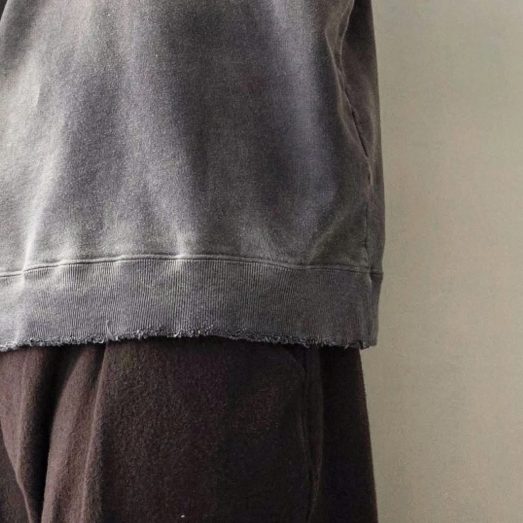 ANCELLM / Unevenness Sweat Shirt (Black)