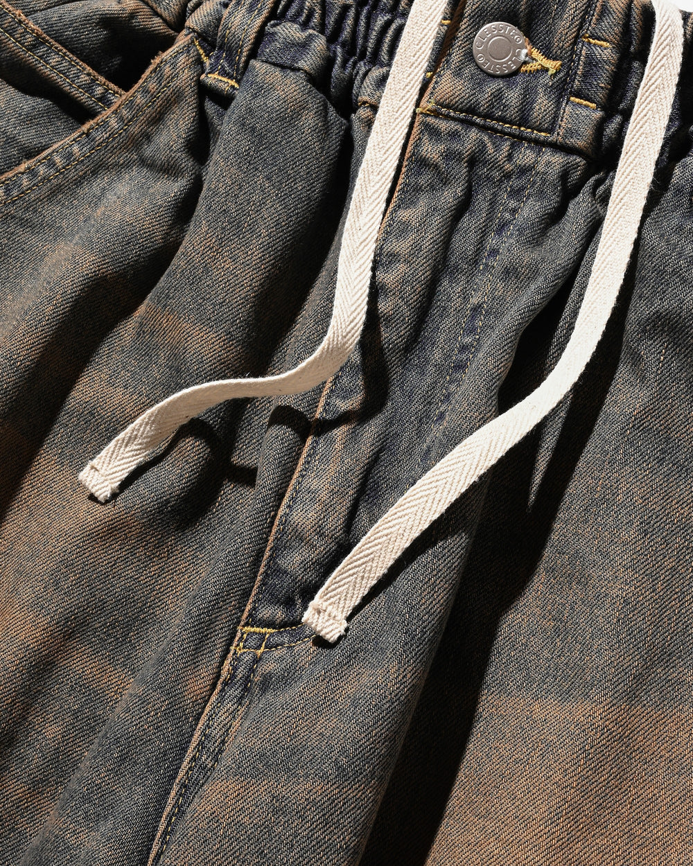CLESSTE / Vintage Dyed Selvedge Denim Worker Pants (Vintage Brown)
