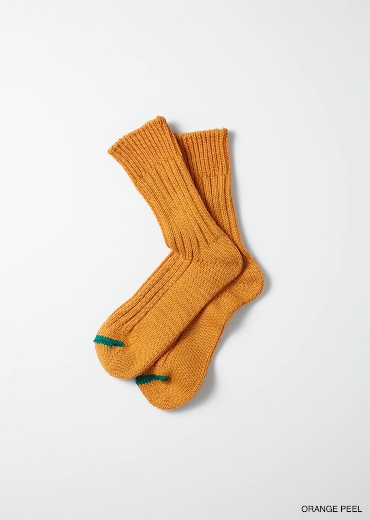 ROTOTO / Chunky Ribbed Crew Socks "Tie Dye" (Orange Peel)