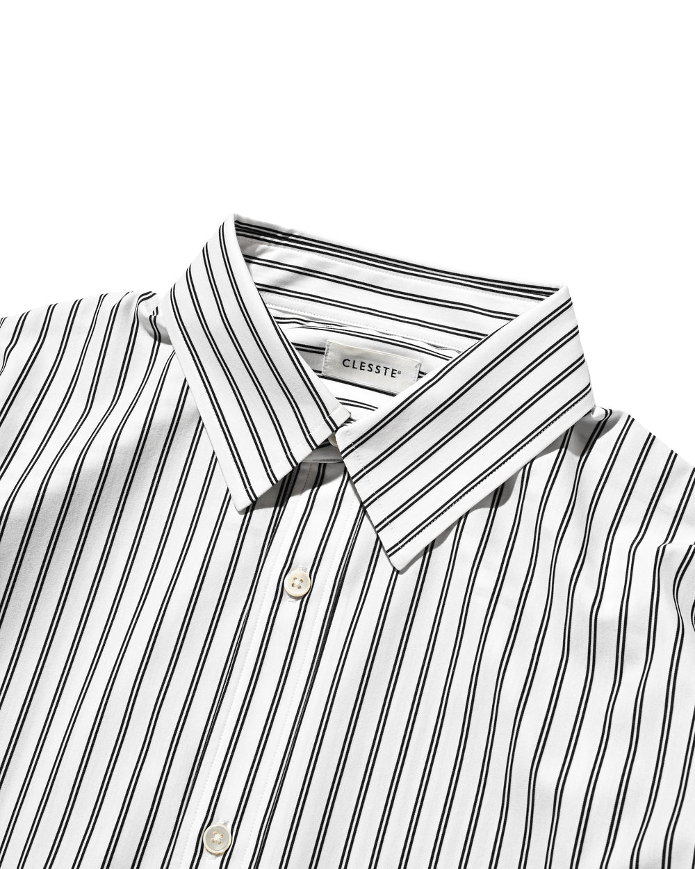 CLESSTE / 46G Knit Everyday L/S Shirt (White Stripe)